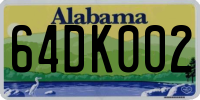 AL license plate 64DK002