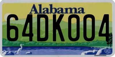 AL license plate 64DK004