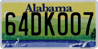 AL license plate 64DK007