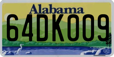 AL license plate 64DK009