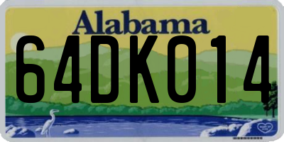 AL license plate 64DK014