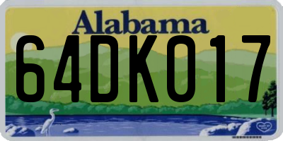 AL license plate 64DK017