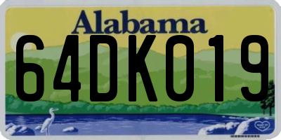 AL license plate 64DK019