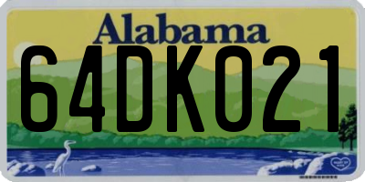 AL license plate 64DK021