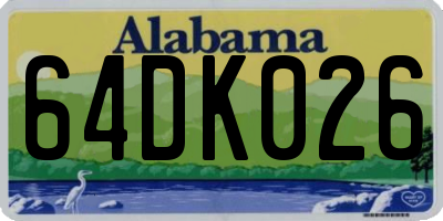 AL license plate 64DK026