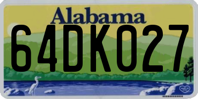 AL license plate 64DK027