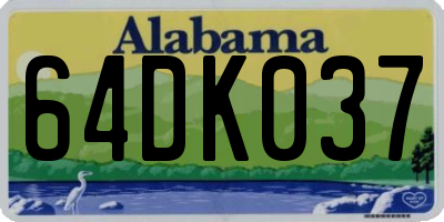 AL license plate 64DK037