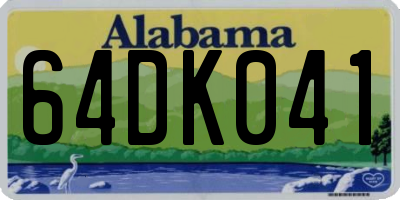 AL license plate 64DK041