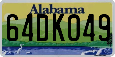AL license plate 64DK049