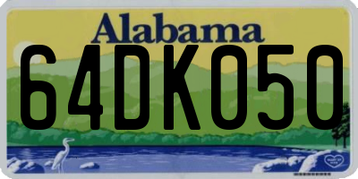 AL license plate 64DK050