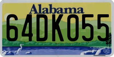 AL license plate 64DK055