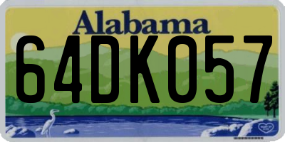 AL license plate 64DK057