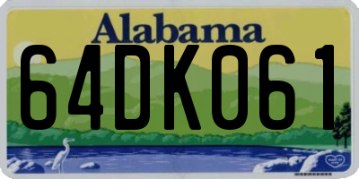 AL license plate 64DK061