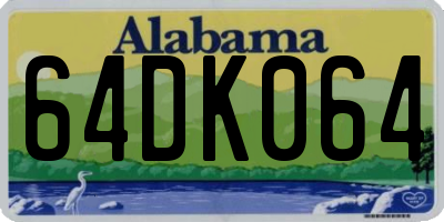 AL license plate 64DK064