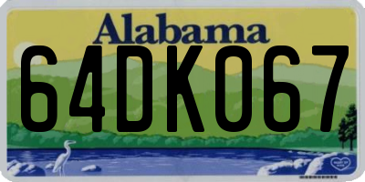 AL license plate 64DK067