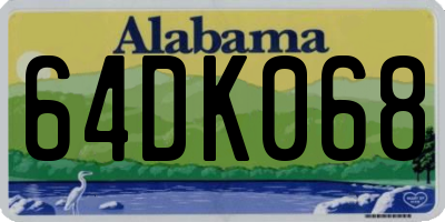 AL license plate 64DK068