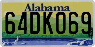 AL license plate 64DK069
