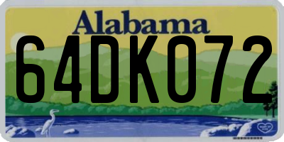 AL license plate 64DK072