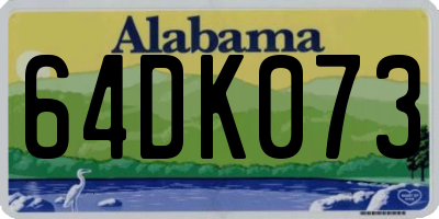 AL license plate 64DK073
