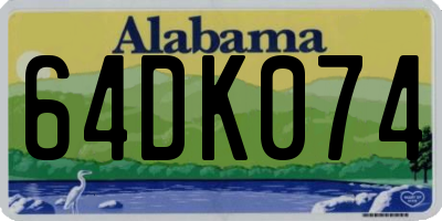 AL license plate 64DK074