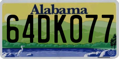 AL license plate 64DK077