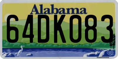 AL license plate 64DK083