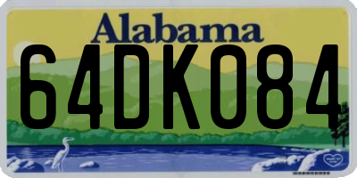 AL license plate 64DK084