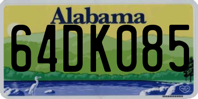 AL license plate 64DK085