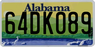 AL license plate 64DK089