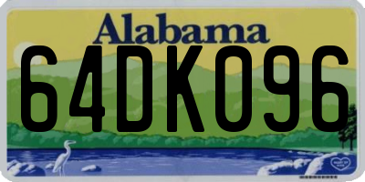 AL license plate 64DK096