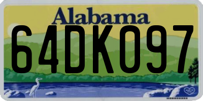 AL license plate 64DK097