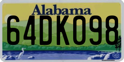 AL license plate 64DK098