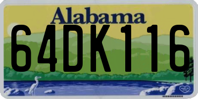 AL license plate 64DK116