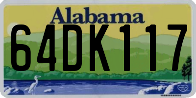 AL license plate 64DK117