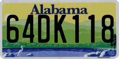 AL license plate 64DK118