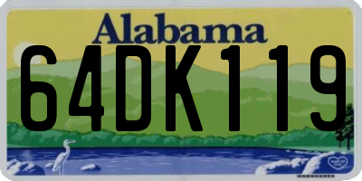 AL license plate 64DK119