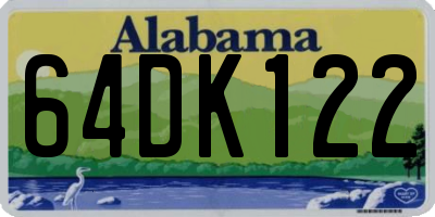 AL license plate 64DK122