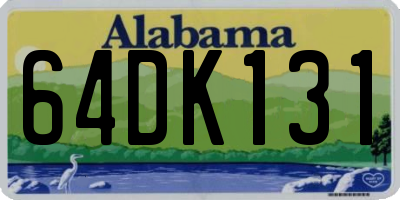 AL license plate 64DK131