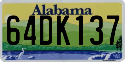 AL license plate 64DK137