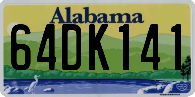 AL license plate 64DK141