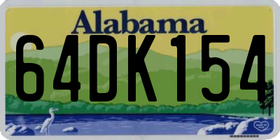 AL license plate 64DK154