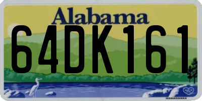 AL license plate 64DK161