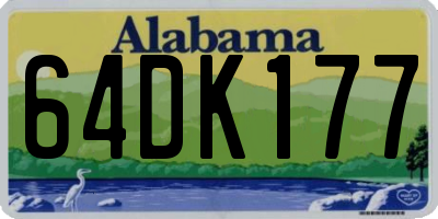 AL license plate 64DK177