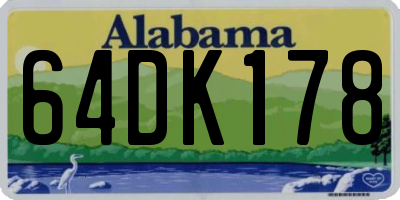 AL license plate 64DK178