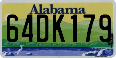 AL license plate 64DK179