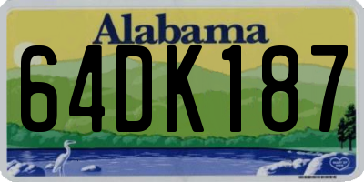 AL license plate 64DK187