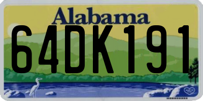 AL license plate 64DK191