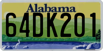 AL license plate 64DK201