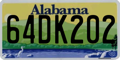 AL license plate 64DK202