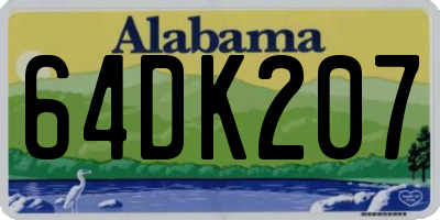 AL license plate 64DK207